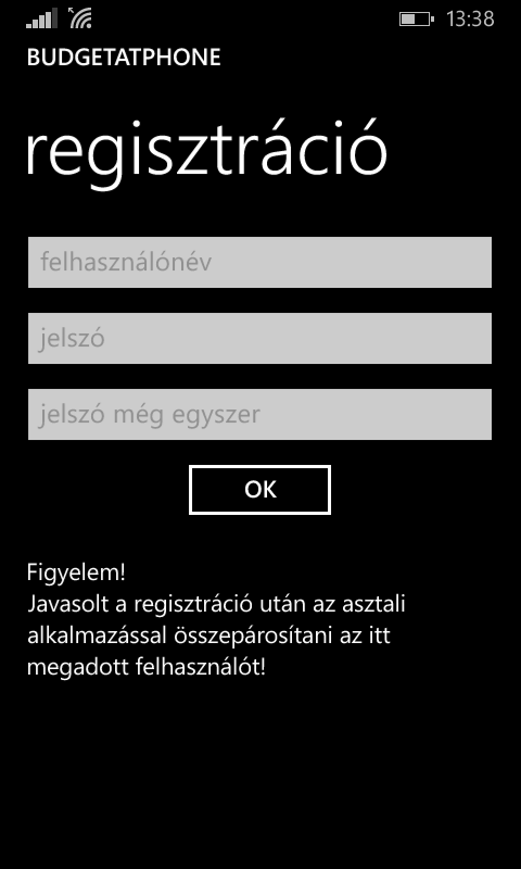 Regisztráció Regisztráció