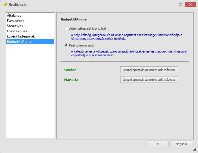 Beállítások Beállítások